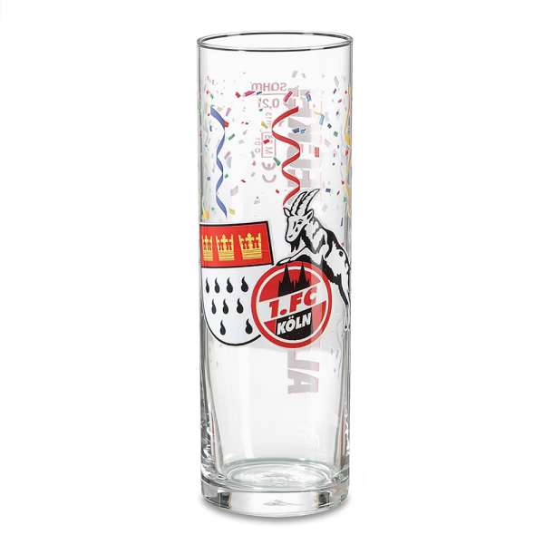1. FC Köln Kölschglas "Alaaf ihr Jecke!" ca